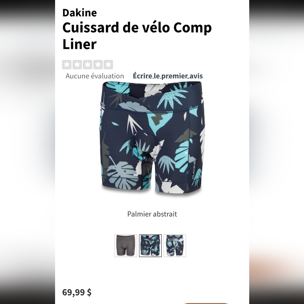 Dakine Navy and Light Blue Patterned Shorts Biking Cycling Paded Liner